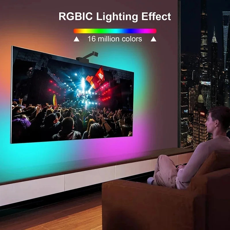 Ambilight for Tv Smart Rgbic 5V Usb Led Strip Tv Led Backlight Tv Color Synchronization Rgb Tape for Television Atmosphere Light
